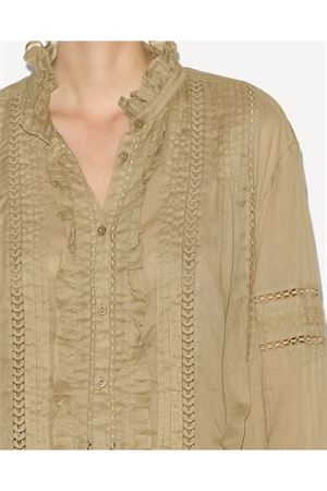 Blusa Valda in cotone verde MARANT ÉTOILE | CH0201FAC1J15E67LK